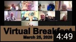 Virtual Breakfast #1 on March 25, 2020